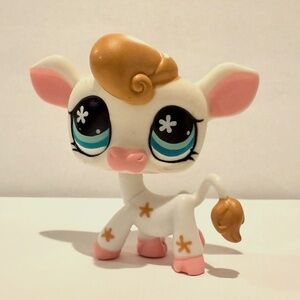 Littlest Pet Shop LPS 877 Cow Cuddliest Farm - AUTHENTIC
